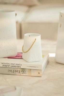 Räder lantaarn waxinelicht Bloemenrand met hengsel small