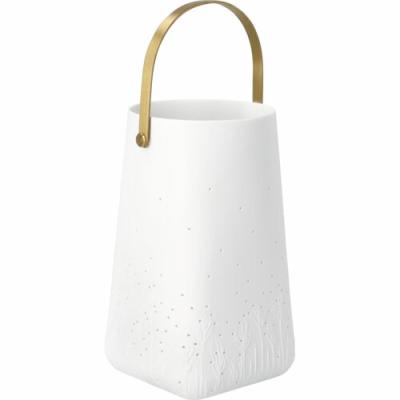 Räder lantaarn waxinelicht Weidebloemen porselein met hengsel medium