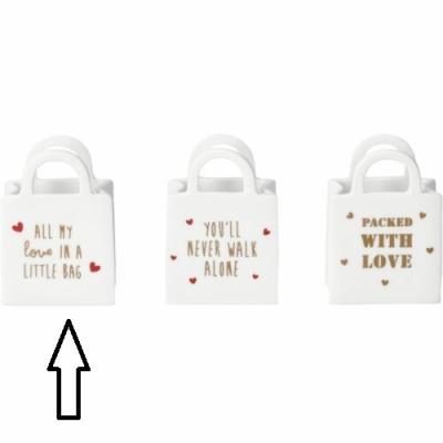 Räder mini tasje porselein All my love in a little bag