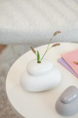 Räder vaasje Kei Pebble wit, set van 2