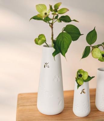 Räder vaasje Bloemen en gouden blad medium