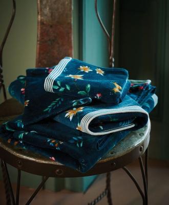 PIP Studio gastendoekje Bloemen Donker blauw