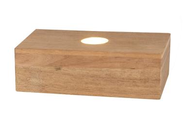 Räder ledverlichting in houten balk  met 1 led lampje
