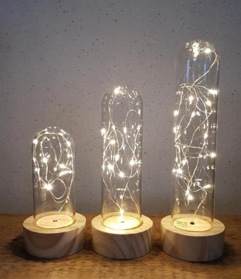 Sirius Bella Knirke, setje van 3 lampjes met hout