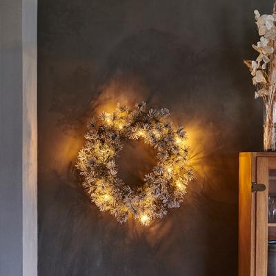 Sirius Alfi Kerstkrans Groen-snowy 15 led