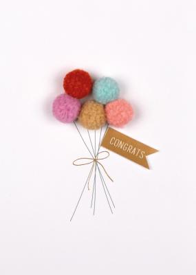 Räder kaart Pompom congrats