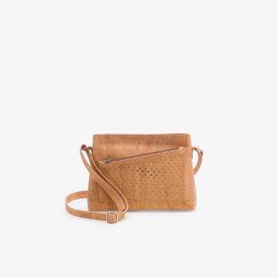 Artelusa Crossbody schoudertas kurk naturel laser met buitenvak