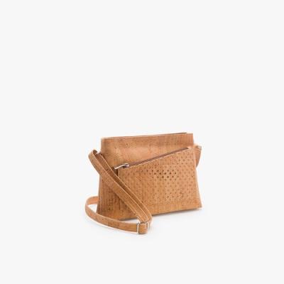 Artelusa Crossbody schoudertas kurk naturel laser met buitenvak