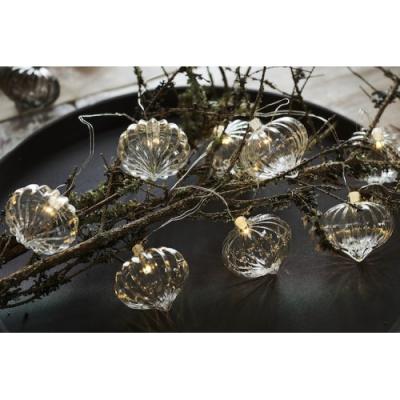 Sirius lichtsnoer Millie glas silver/clear 8 lampjes