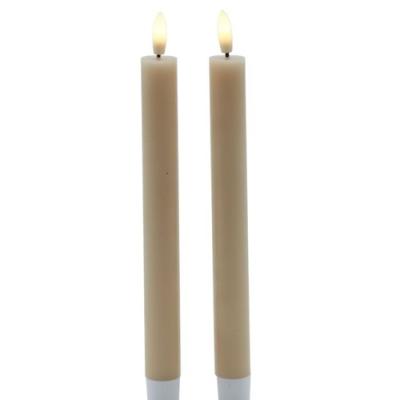 Sirius led diner kaars Sille 25 cm Krone licht caramel, set van 2