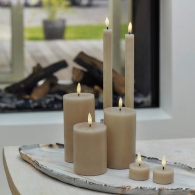 Sirius led diner kaars Sille 25 cm Krone licht caramel, set van 2