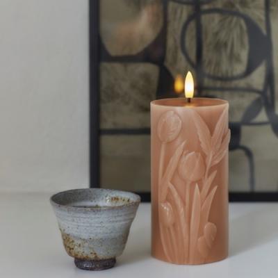 Sirius led kaars Sille licht caramel H 15 cm