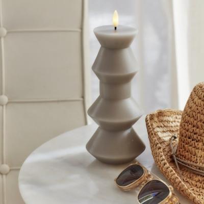 Sirius led kaars Sille Nordic Sculpture warm grijs Geometry