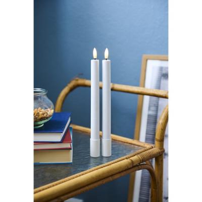 Sirius led diner kaars Sille Tall white, set van 2