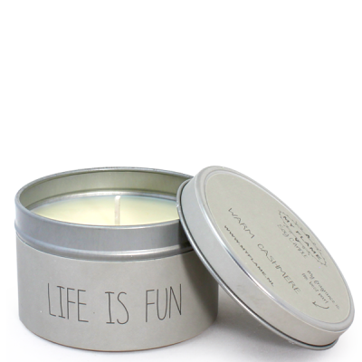 My Flame soja geurkaars blikje Life is Fun - warm cashmere