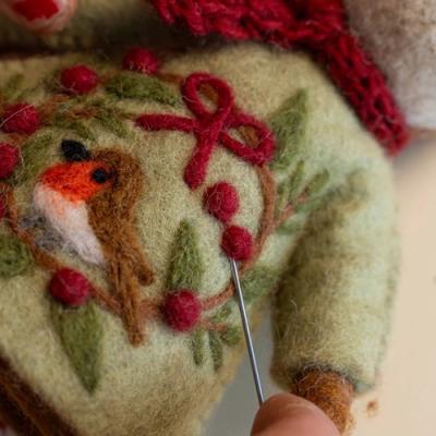 Sjaal met verhaal Decoratie Hert English Christmas Roodborstje