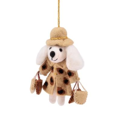 Sjaal met verhaal Hanger Poedel Shopaholic Beige