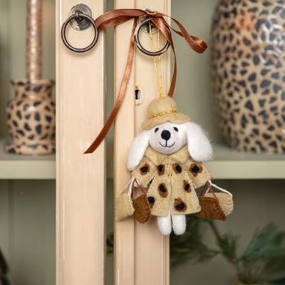 Sjaal met verhaal Hanger Poedel Shopaholic Beige
