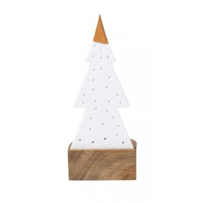 Räder light object Tree, porselein en hout
