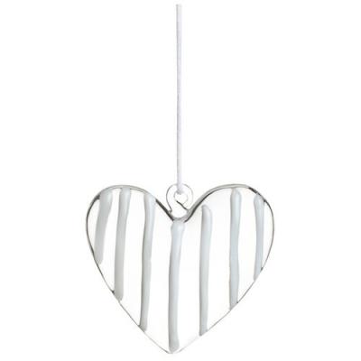 Räder Glass heart hanger, transparant wit