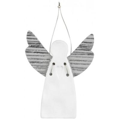 Räder hanger Guardian angel hart zilveren vleugels
