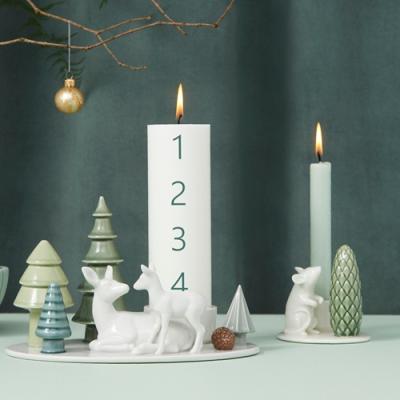 Dottir Winter Stories kandelaar of waxinelicht Rendier en Lammetje
