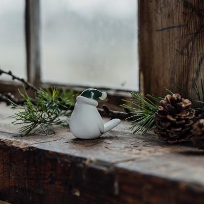 Storefactory vogel Elin kerstmuts groen small