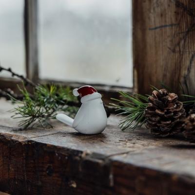 Storefactory vogel Elin kerstmuts rood small