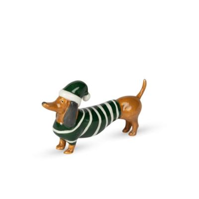 Storefactory decoratiefiguur Teckel Albin groen