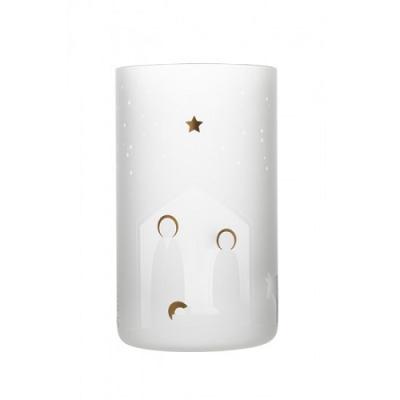 Räder lantaarn glas windlicht/vaas met kerststal