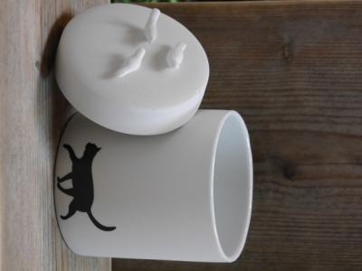 Räder porcelainstories pot met deksel Cat
