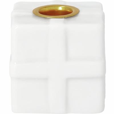 Räder kaarsenstandertje mini kadootje wit met goud