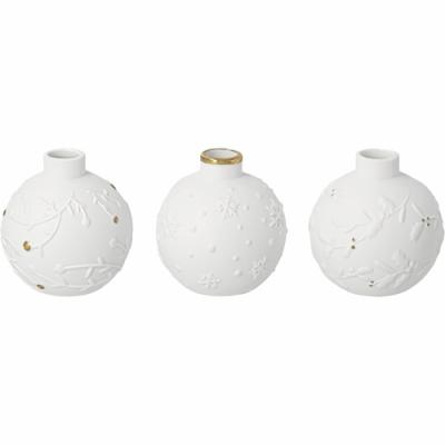 Räder mini vaasjes Kerstballen set van 3