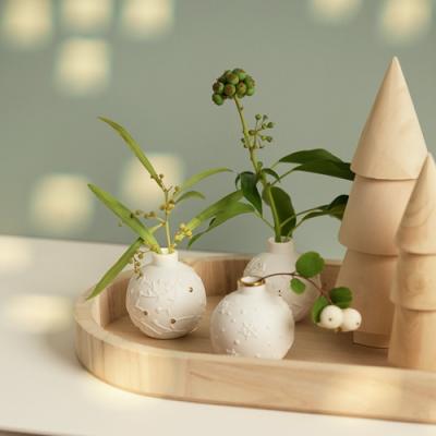 Räder mini vaasjes Kerstballen set van 3