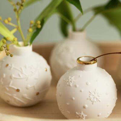Räder mini vaasjes Kerstballen set van 3