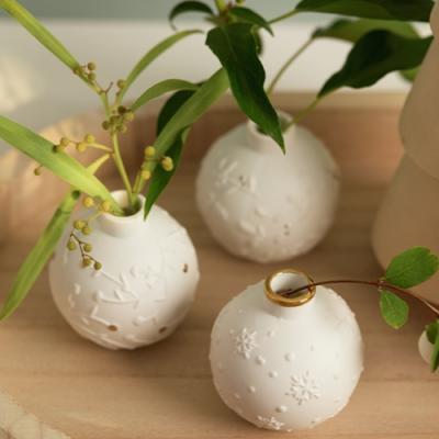 Räder mini vaasjes Kerstballen set van 3