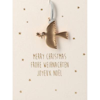 Räder hanger metaal op kaartje Vogel