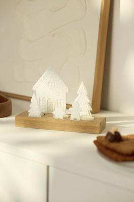 Räder waxinelicht hout en porselein Gingerbread Peperkoek