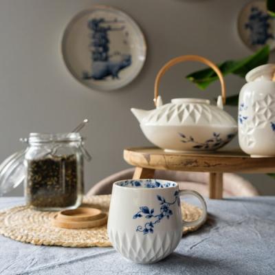 Heinen Delftsblauw Blauw Vouw mok met oor 350ml