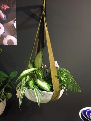 Brass plantenpot porselein, handgemaakt