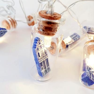 Mini lights grachtenpandje delfts blauw