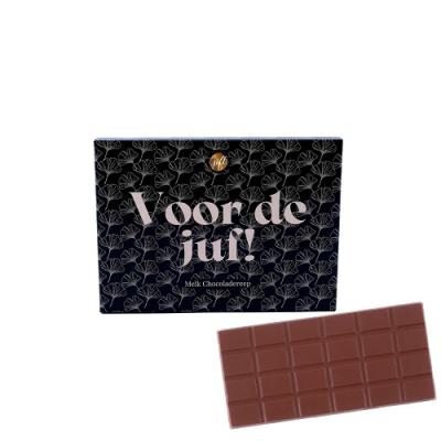 Chocolade cadeautje Voor de juf - melk chocolade