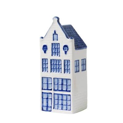 Heinen Delftsblauw Huis Grachtenpand Tuitgevel nr. 3