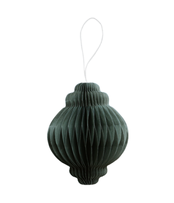 Papieren ornament hanger Pinegreen