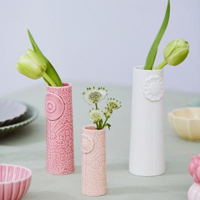 Dottir Pipanella vaasjes Flock Pink Bouquet, set van 3