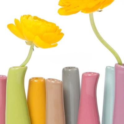 Bloemenvaasje recht Magenta tubes