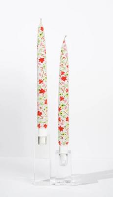 Flatyz set van 2 platte kunstkaarsen Christmas Poinsettias
