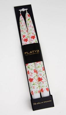 Flatyz set van 2 platte kunstkaarsen Christmas Poinsettias