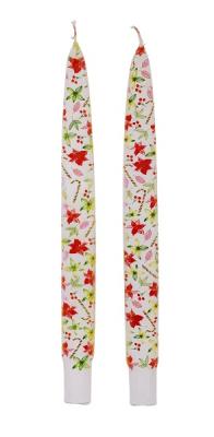 Flatyz set van 2 platte kunstkaarsen Christmas Poinsettias