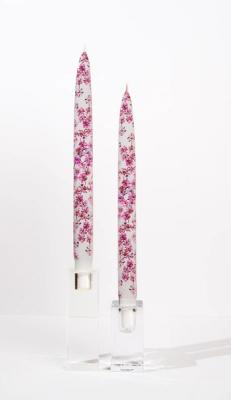 Flatyz set van 2 platte kunstkaarsen Pink Cherry Blossoms